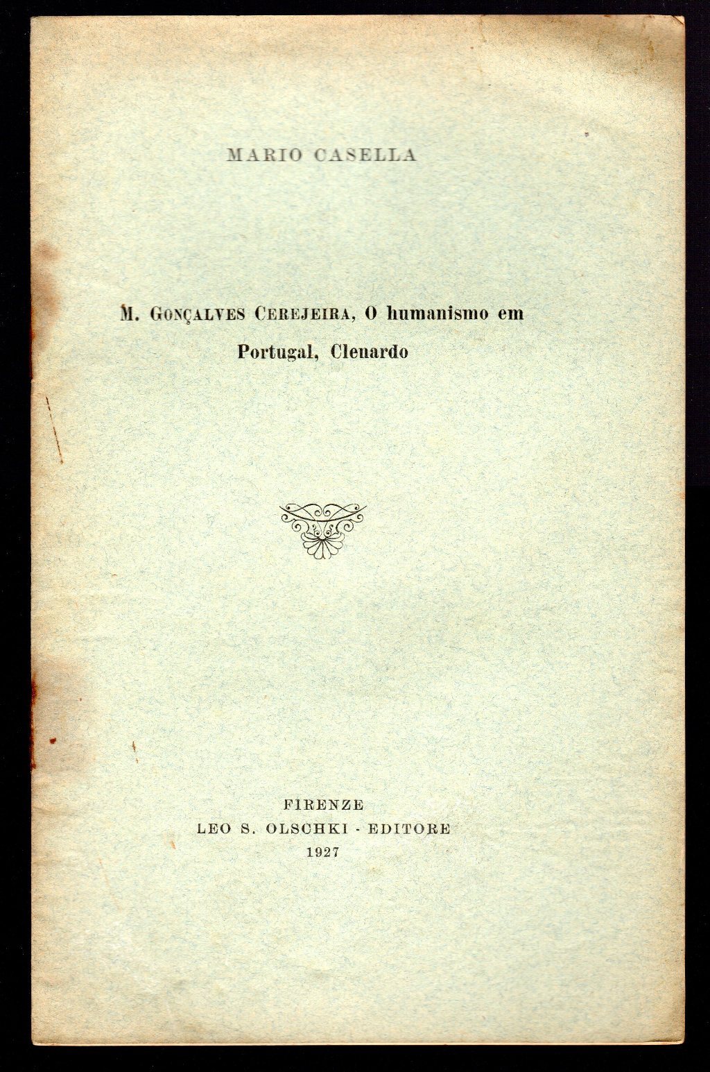 M. Goncalves Cerejeira, O humanismo em Portugal, Clenardo