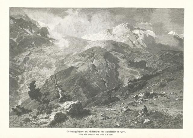 Madatfchgletscher und Geifterspitze im Ortlergebiet in Tirolo