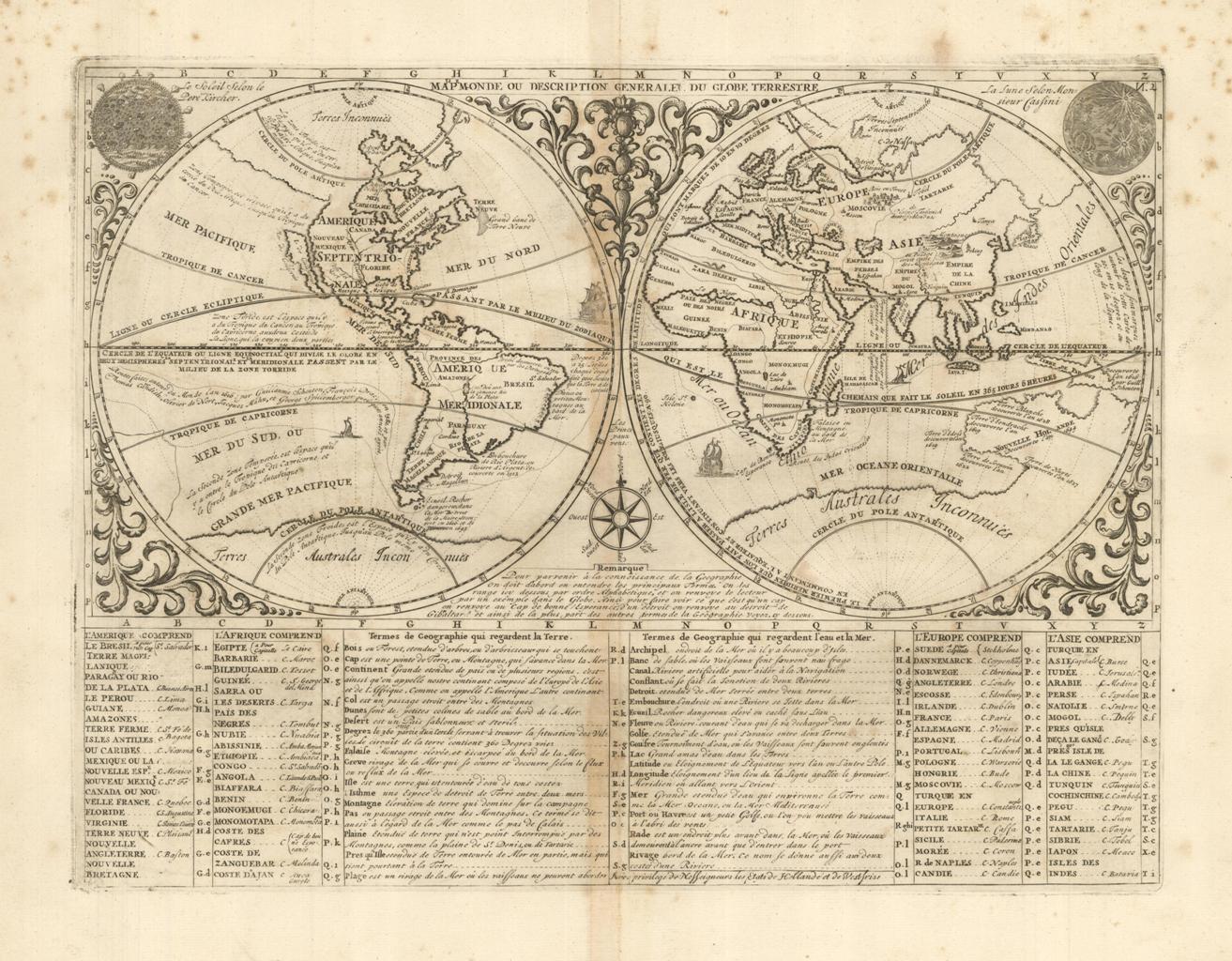 Map Monde Ou Description Generale Du Globe Terrestre