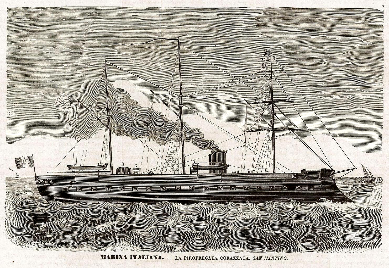 Marina italiana - La pirofregata corazzata, San Martino