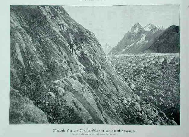 Mauvais Pas am Mer de Glace in der Montbalncgruppe