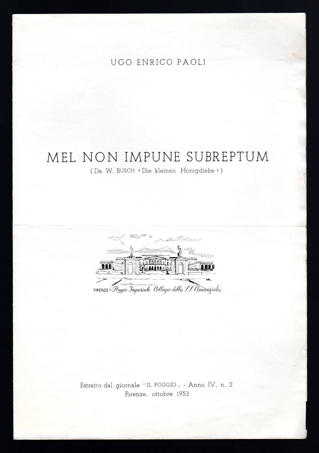 Mel non impune subreptum