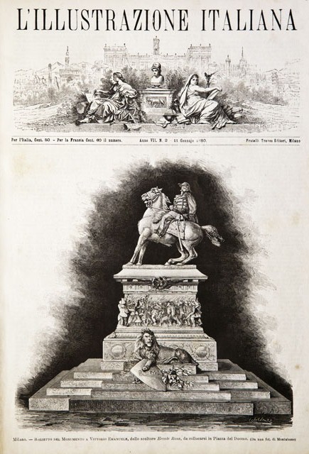 Milano.- Bozzetto del Monumento a Vittorio Emanuele, dello scultore Ercole …