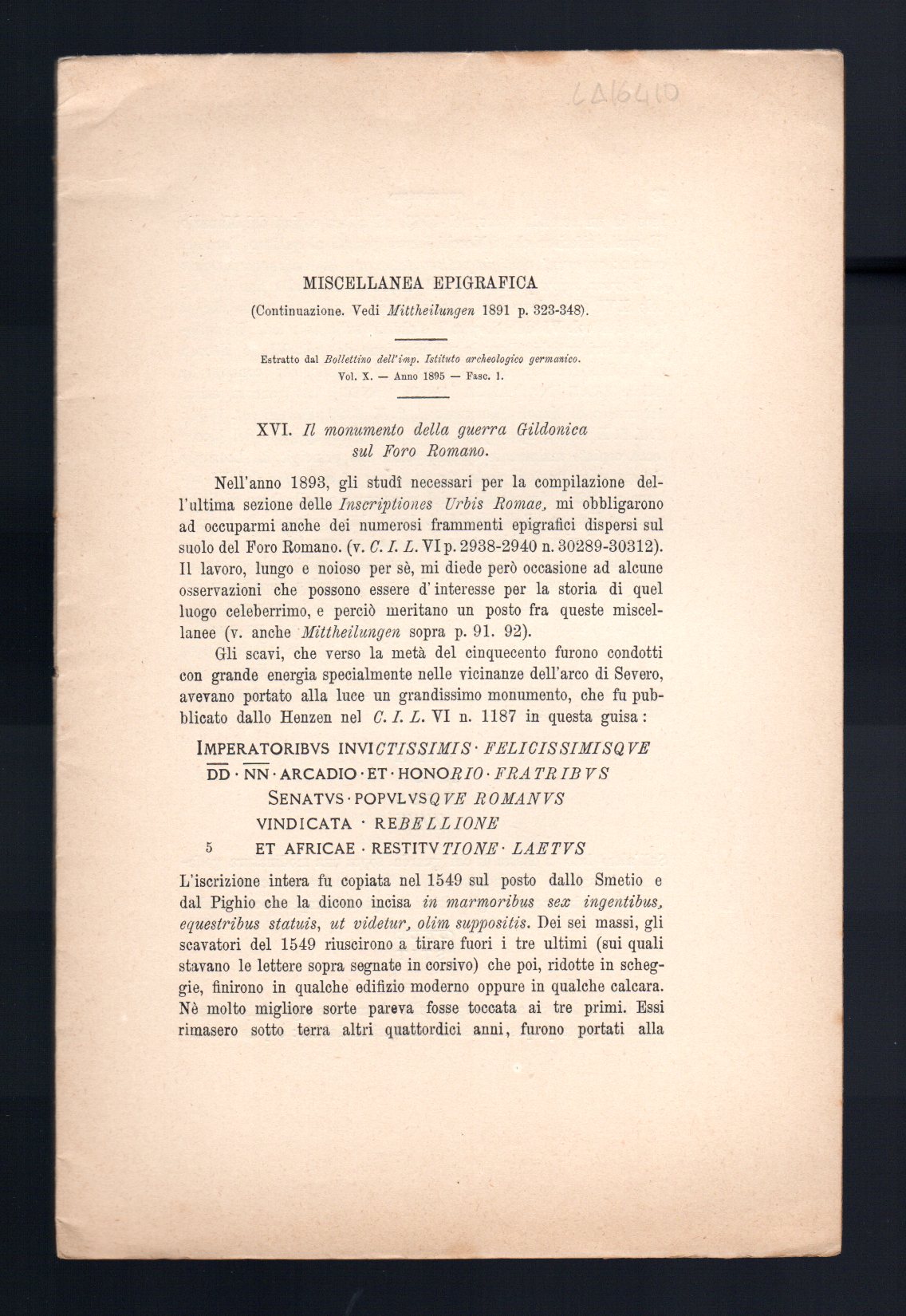 Miscellanea epigrafica