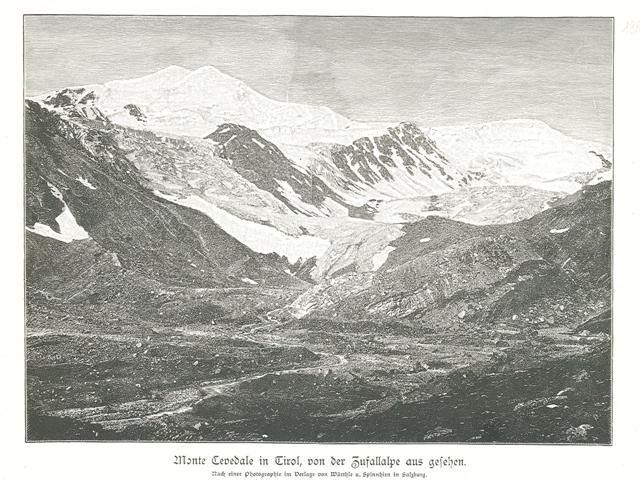 Monte Cevedale in Tirol, von der Zufallalpe aus gesehen