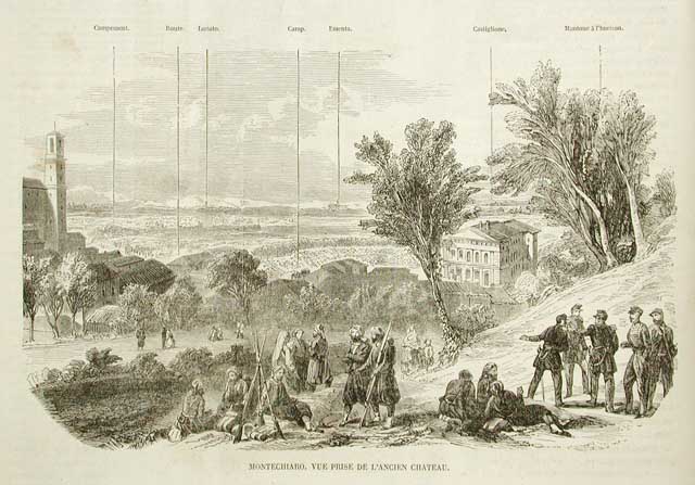 Montechiaro, vue prise de l'ancien chateau