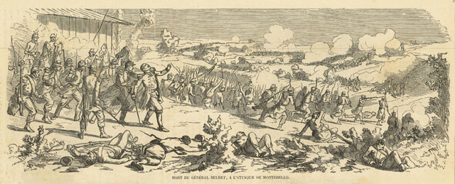 Mort du General Beuret, a l'attaque de Montebello