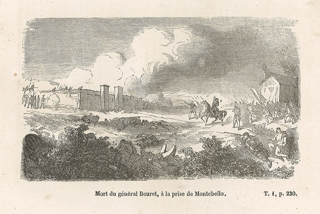 Mort du général Beuret, à la prise de Montebello