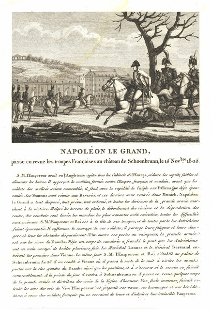 Napolèon le Grand passe en revue les troupes Françaises au …