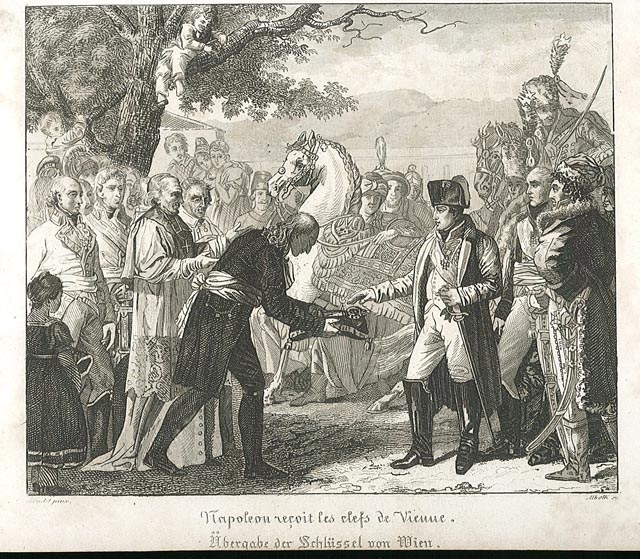 Napoleon recoit les clefs de Vienne