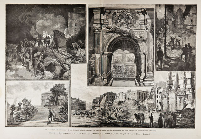 Napoli / Le demolizioni per la Galleria Umberto I a …