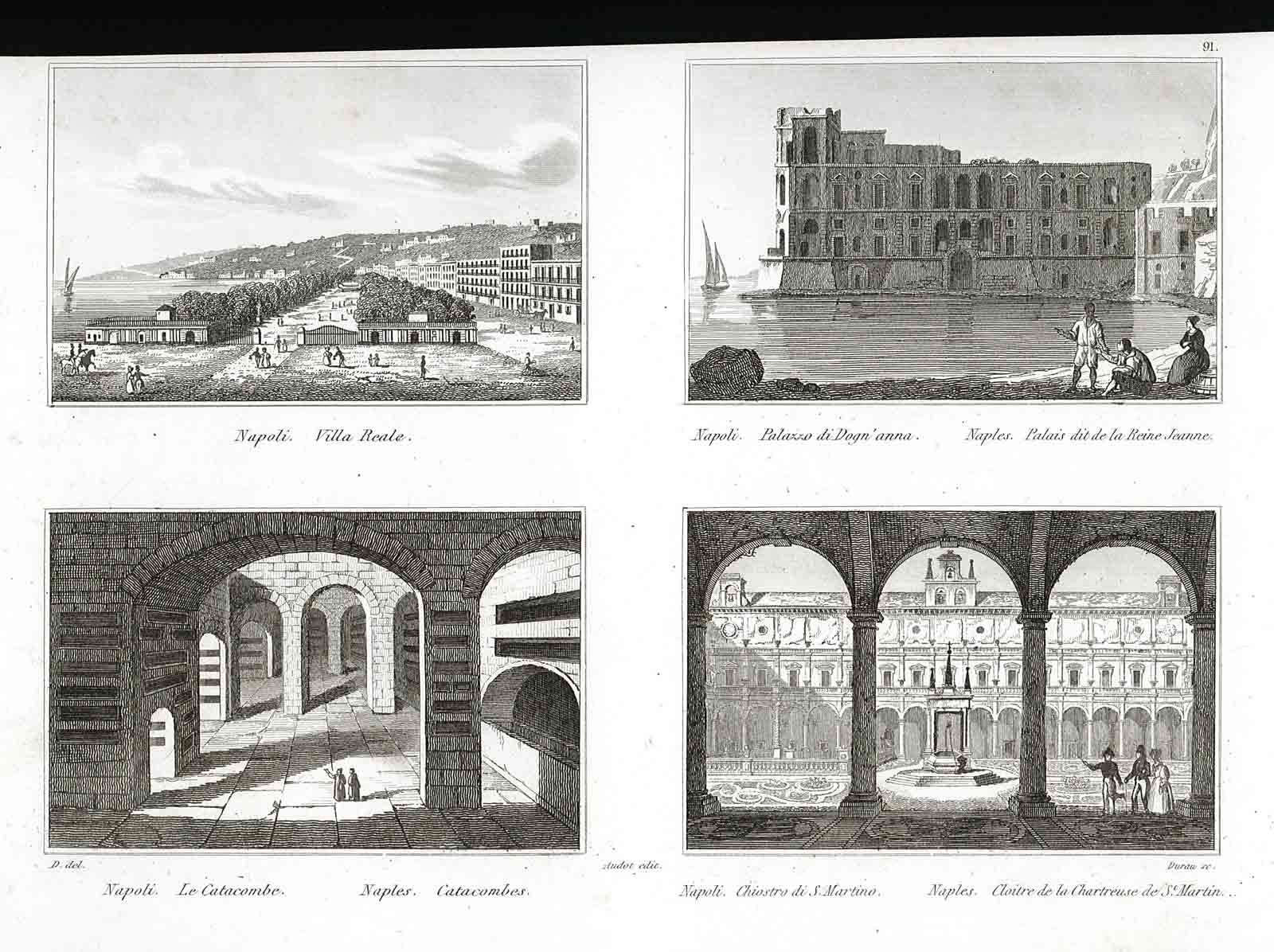 Napoli. Villa Reale - Palazzo di Dogn'anna - Le Catacombe …