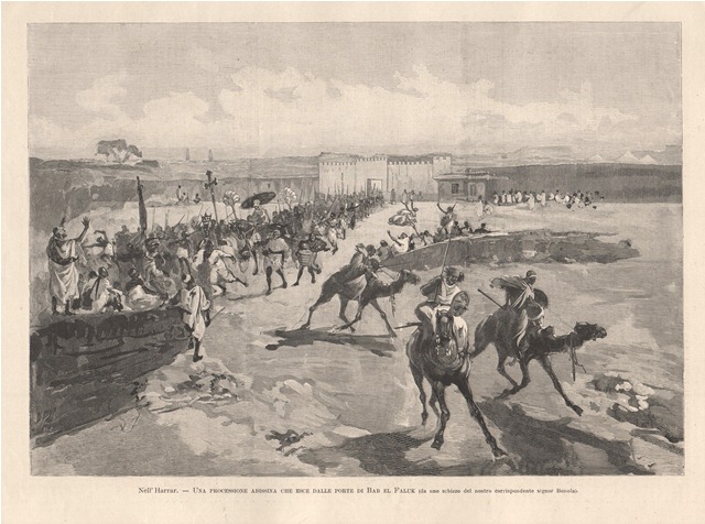 Nell'Harrar - Una processione abissina che esce dalle porte di …