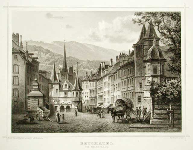 Neuchatel / der Marktplatz