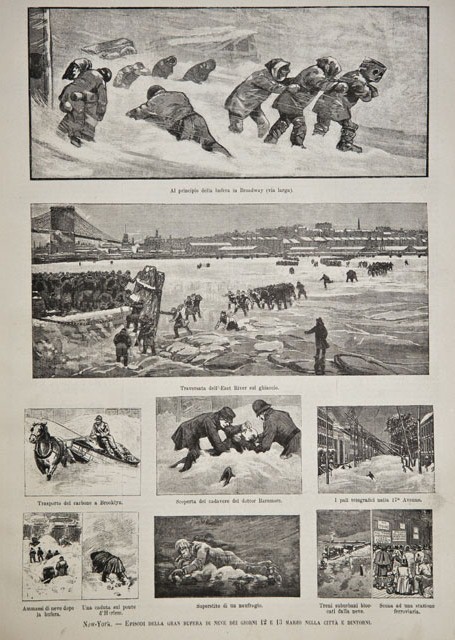 New-York.- Episodi della gran bufera di neve nei giorni 12 …