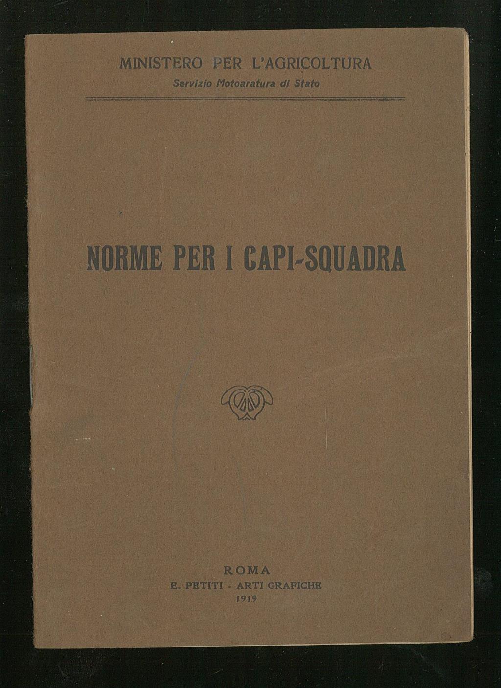 Norme per i capi-squadra