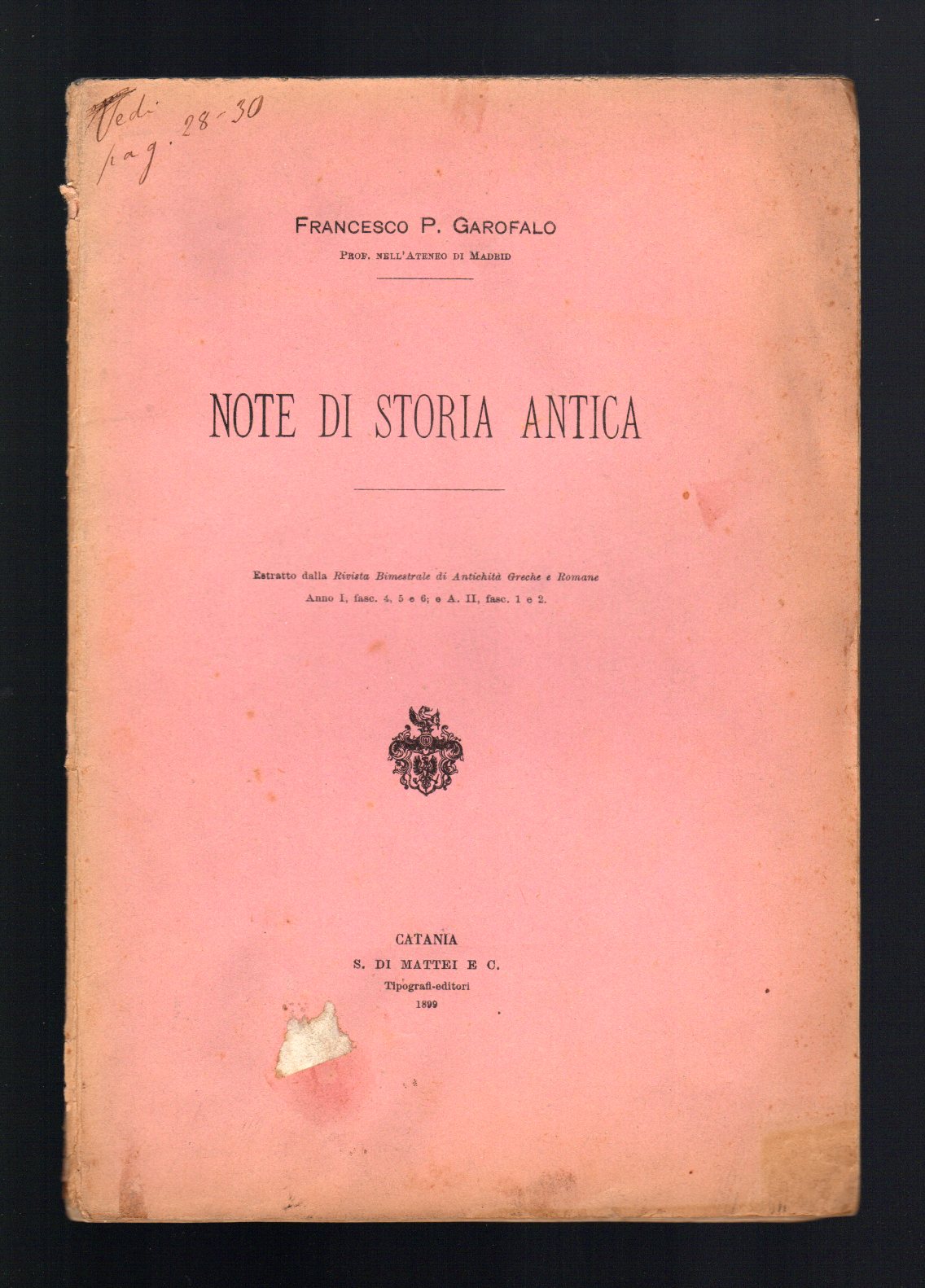 Note di storia antica