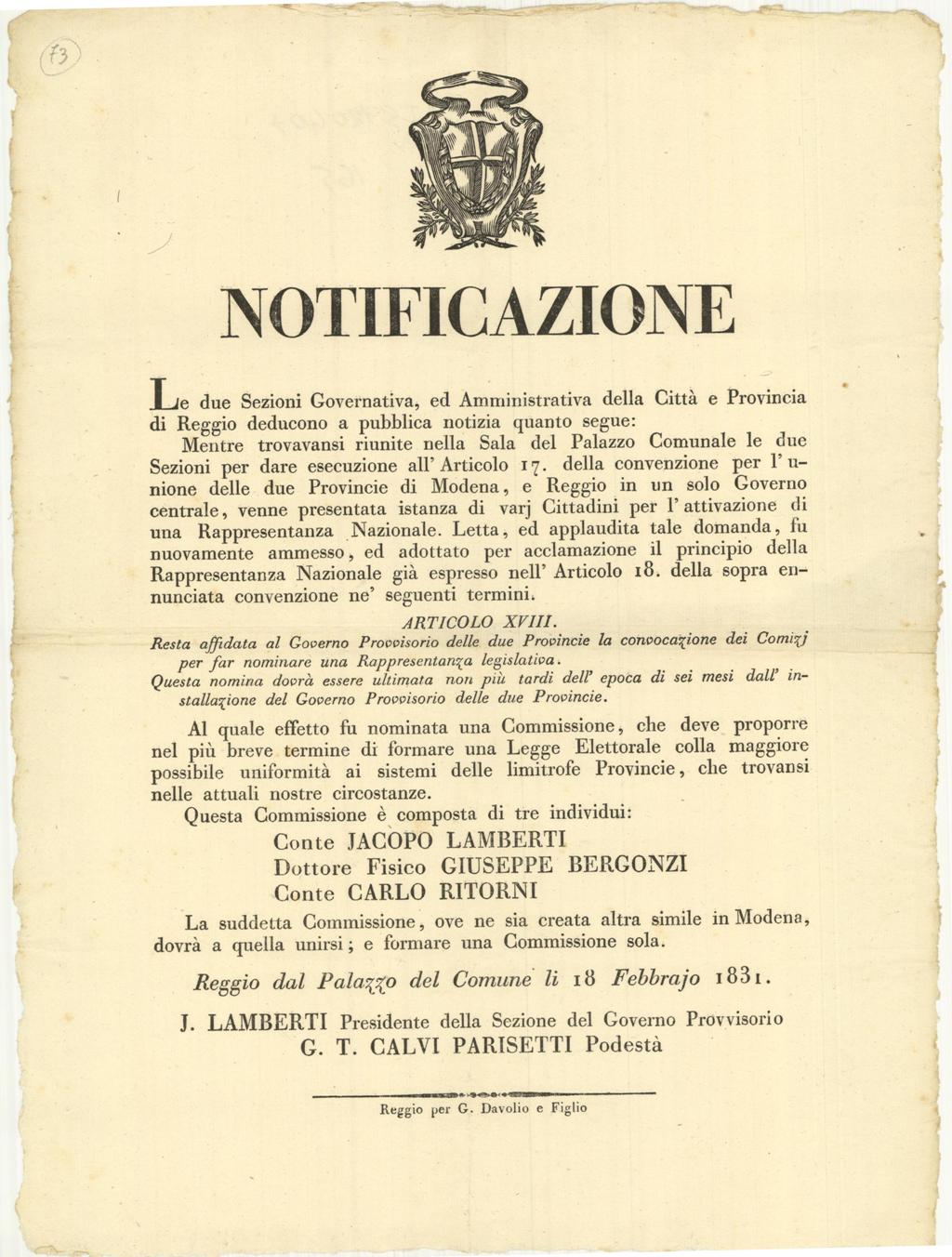 Notificazione