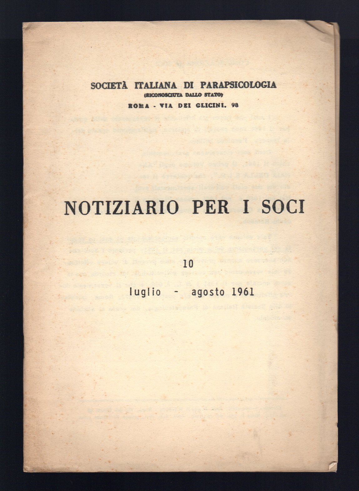 Notiziario per i soci