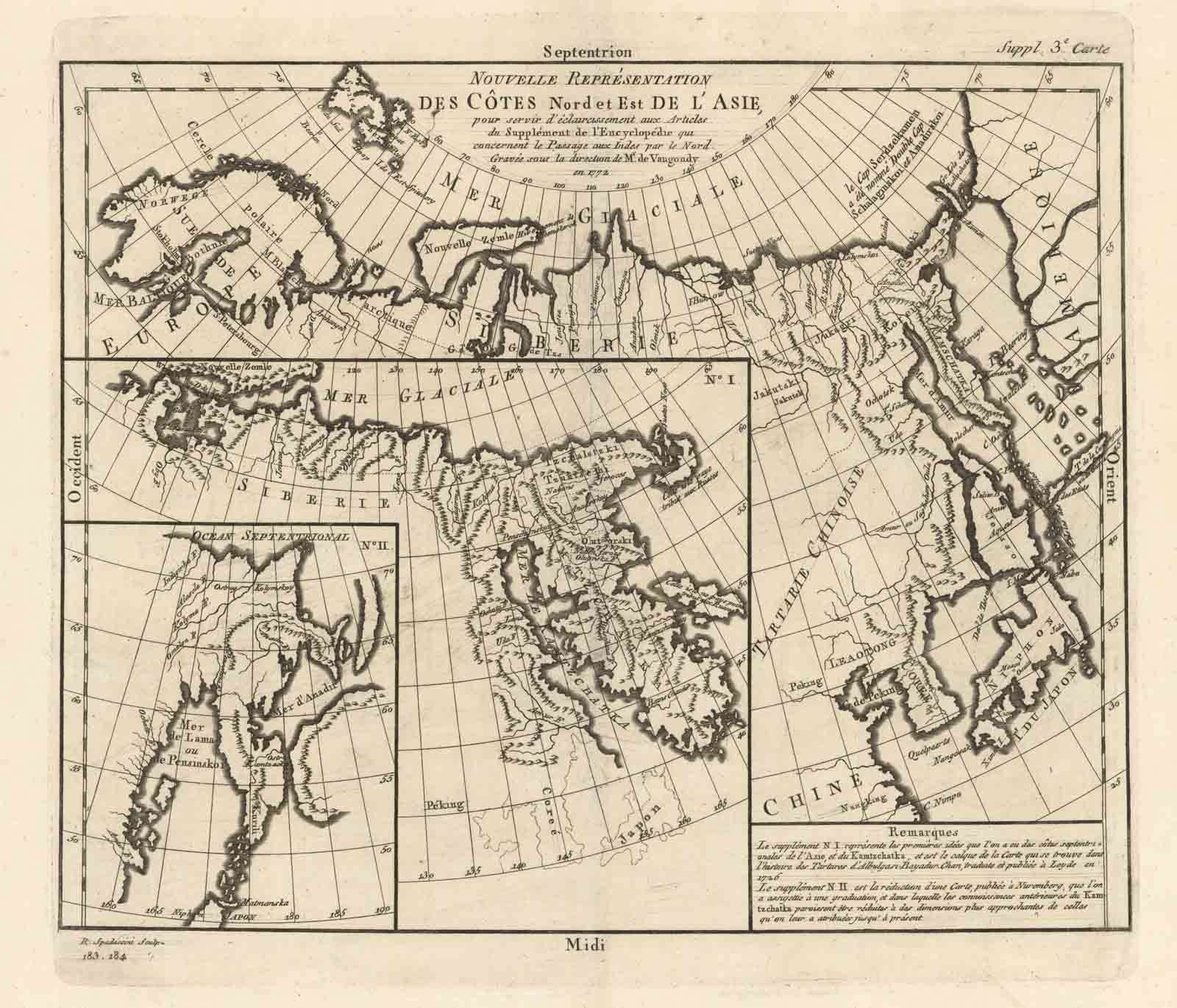 Nouvelle Representation des Cotes Nord et Est de l'Asie.