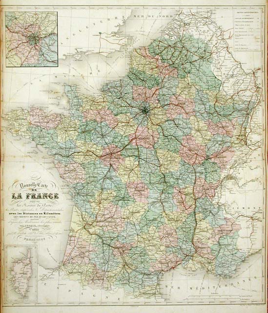 Novelle Carte / de / la France / indiquant / …