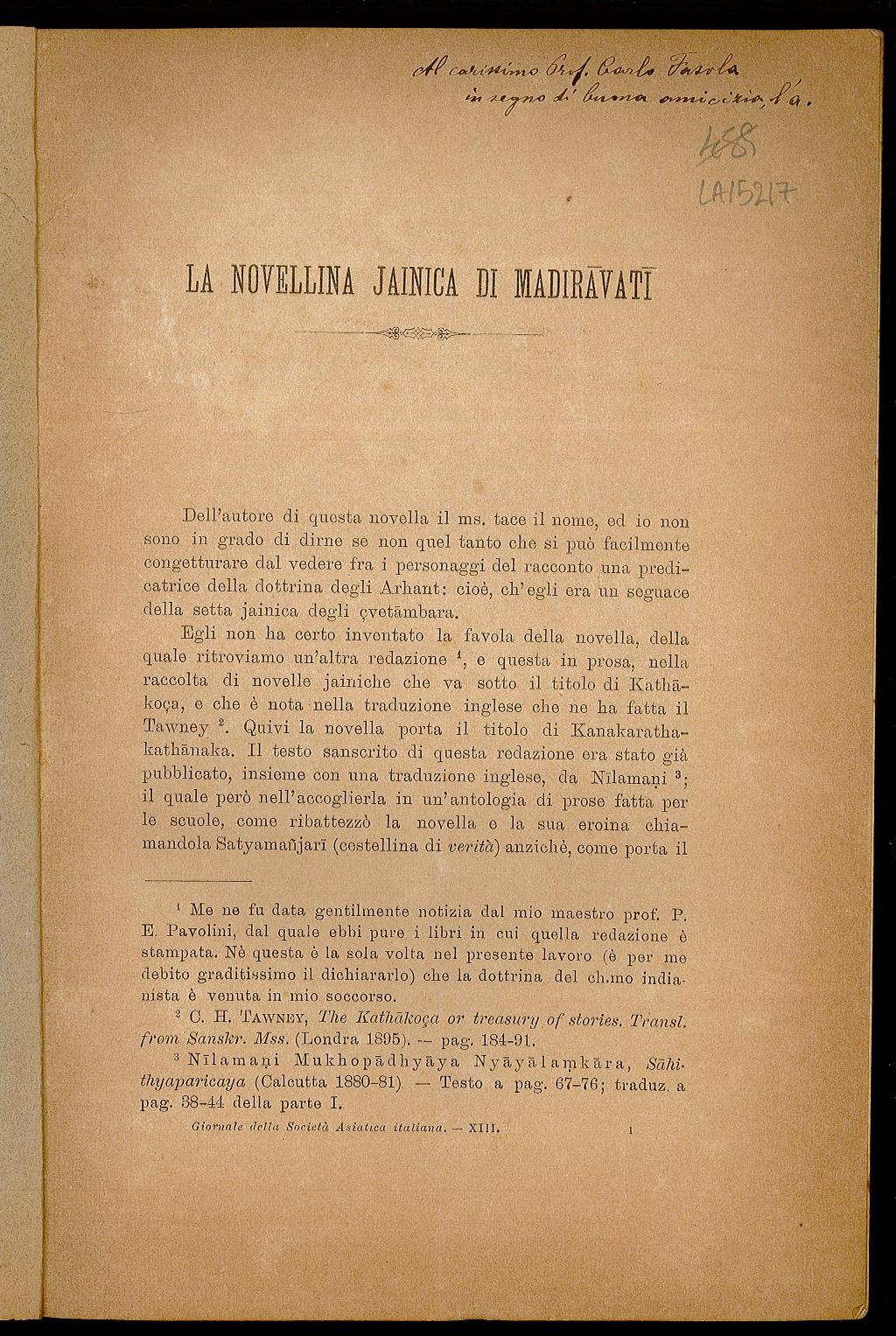 Novellina Jainica di Madiravati