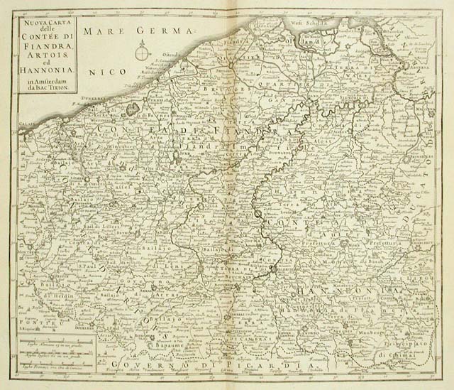 Nuova Carta delle Contee di Fiandra, Artois. ed Hannonia / …