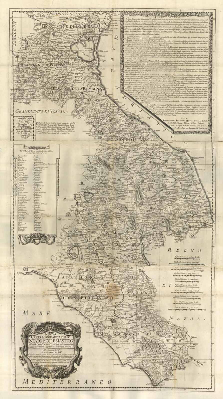 Nuova carta Geografica dello Stato Ecclesiastico