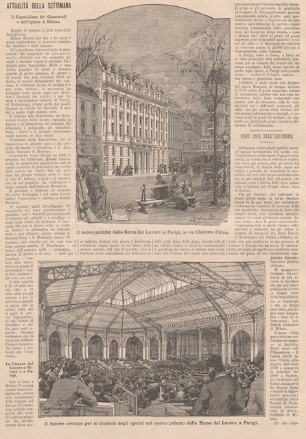 Nuovo palazzo della Borsa del Lavoro in Parigi, in via …