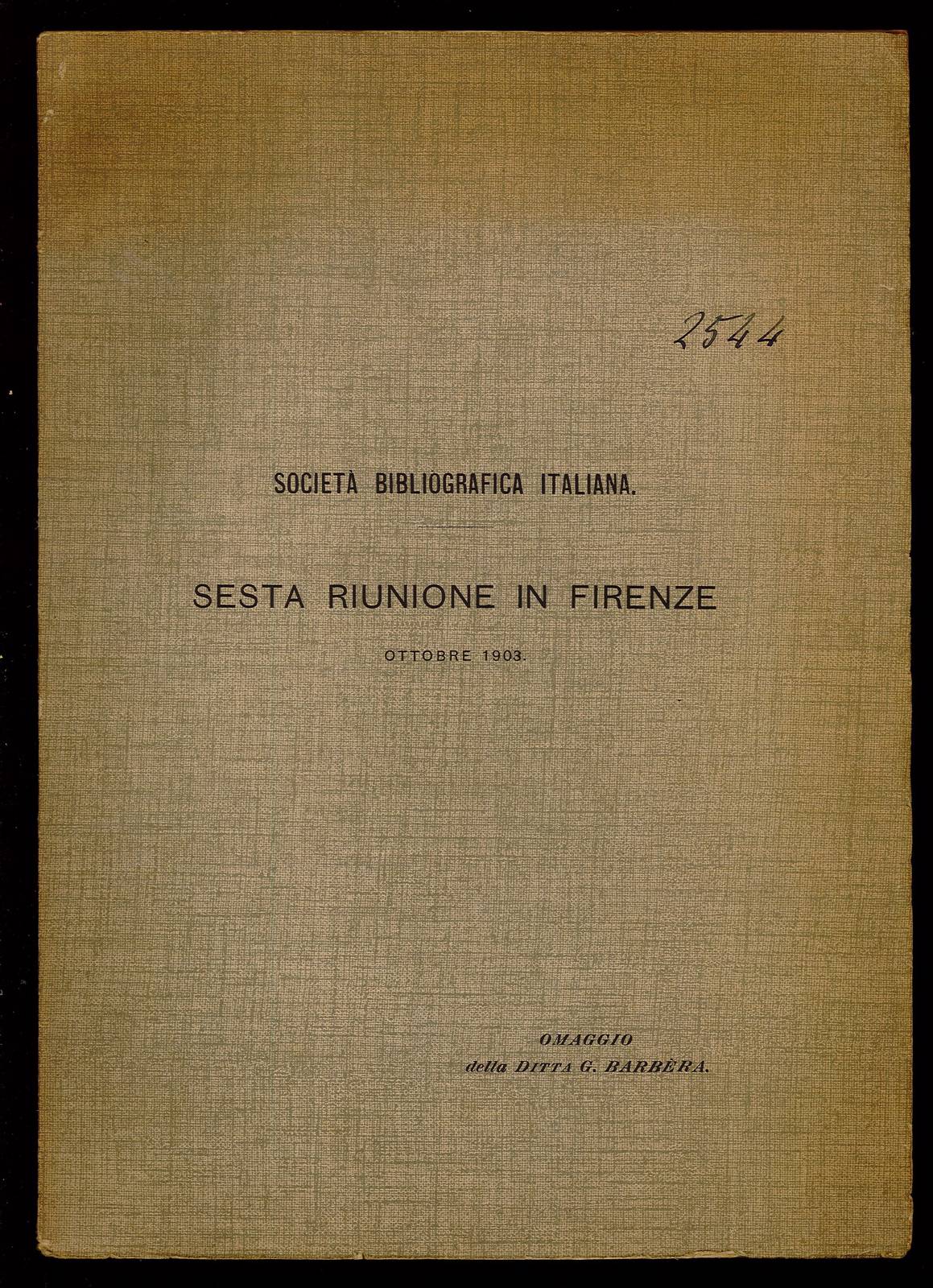 Nuovo saggio del catalogo ragionato delle edizioni Barberiane
