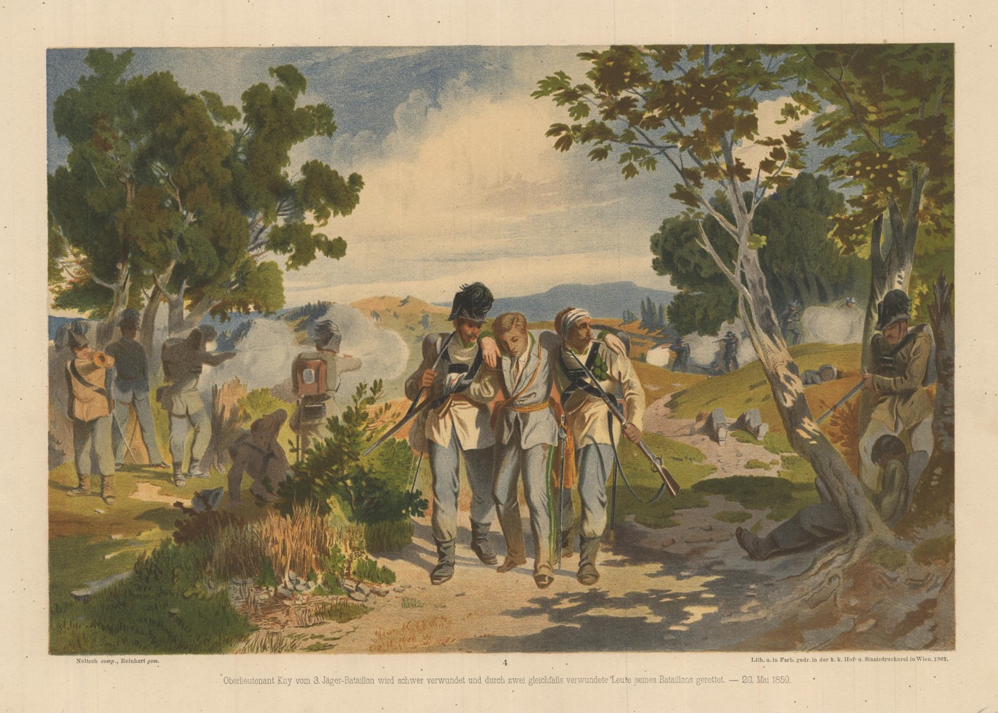 Oberlieutnant Kny vom 3. Jägerbataillon wird schwer verwundet .