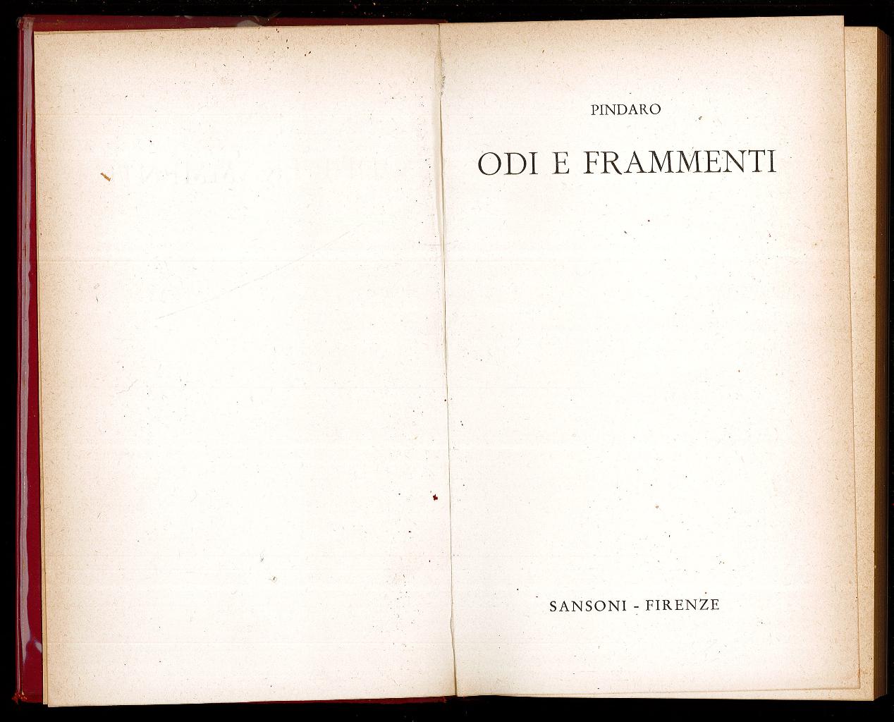 Odi e frammenti
