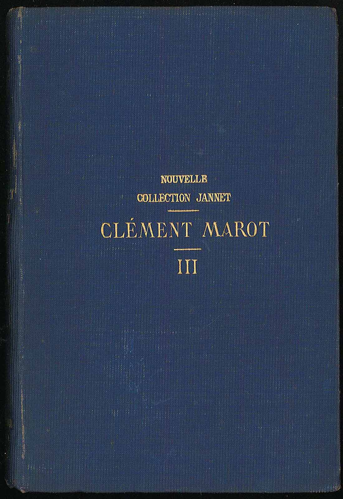Oeuvres completes de Clement Marot Tome III