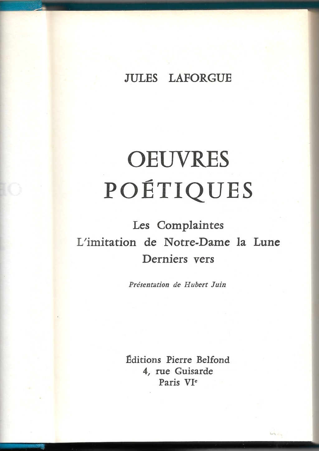 Oeuvres Poétiques