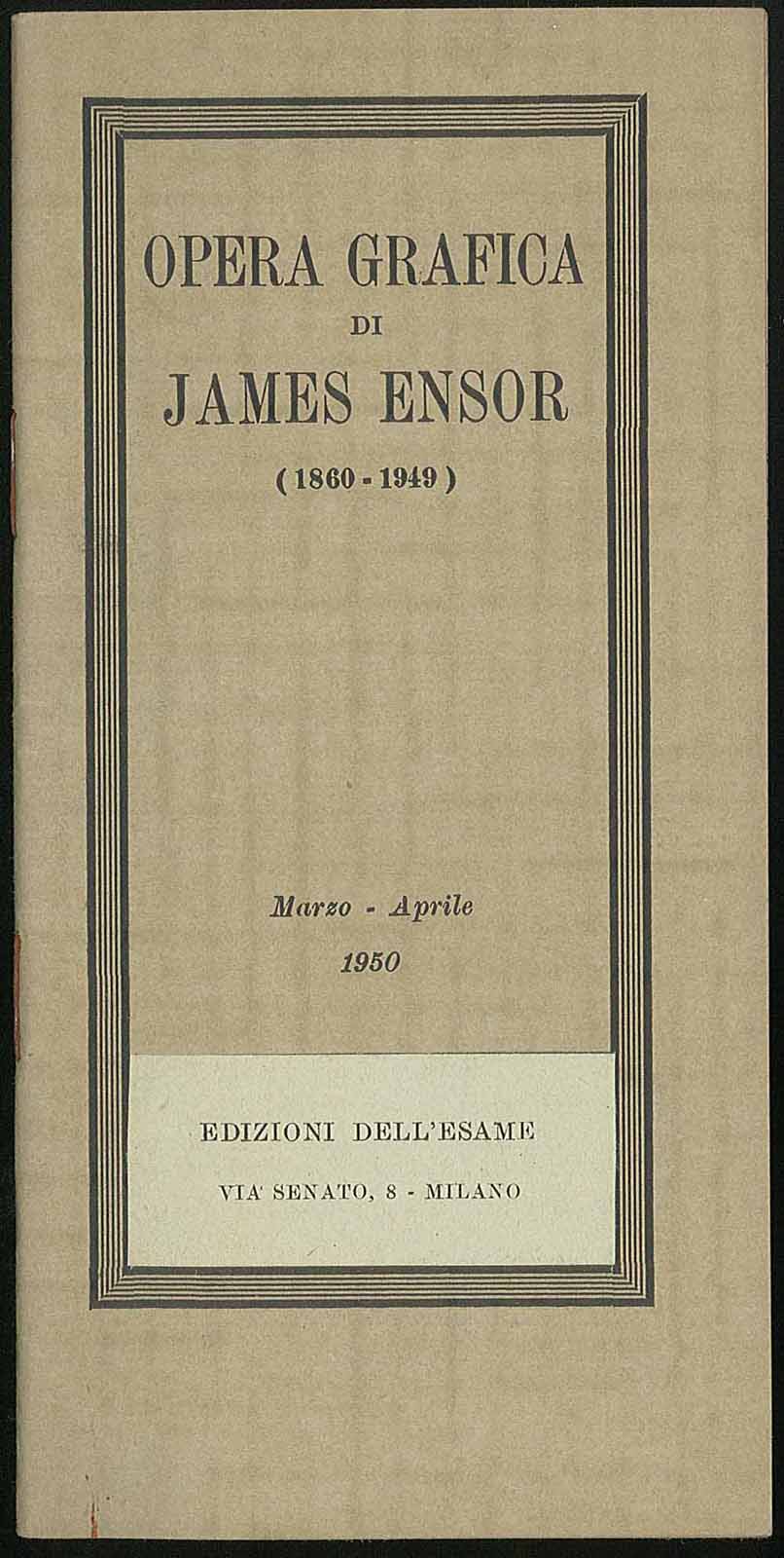 Opera grafica di James Ensor (1860-1949)
