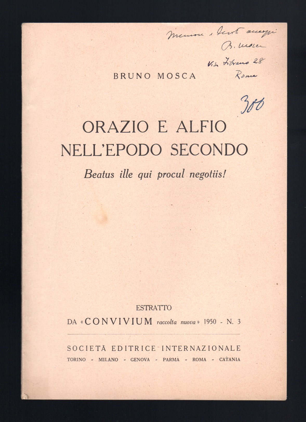 Orazio e Alfio nell'episodio secondo Beatus ille qui procul negotiis!