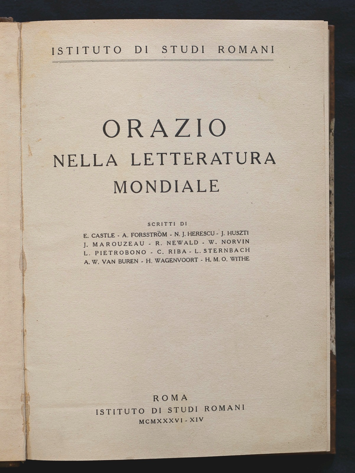 Orazio nella letteratura mondiale
