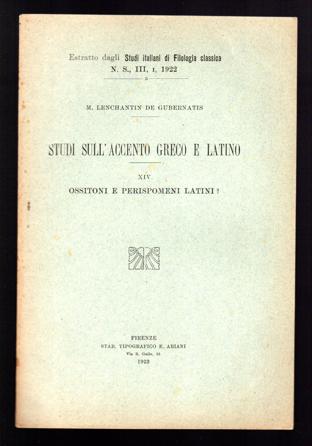 Ossitoni e perispomeni latini?