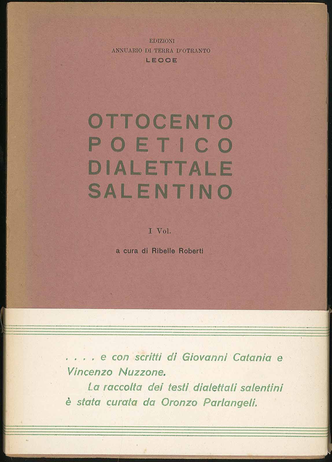 Ottocento poetico dialettale salentino Vol. I