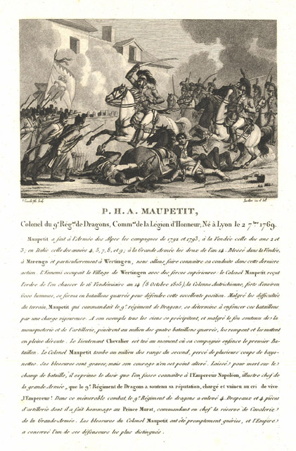 P. H. A. Maupetit Colonel du ge Règnt de Dragons, …