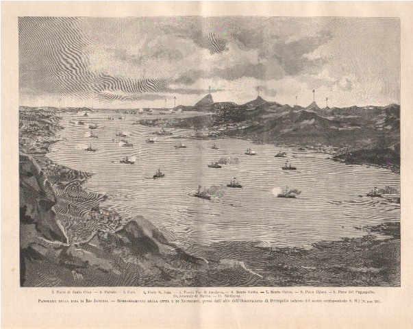 Panorama della baia di Rio Janeiro - Bombardamento della città …