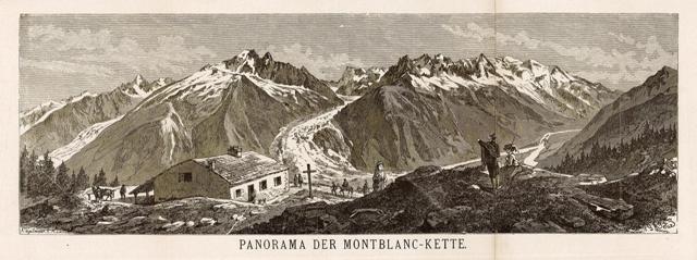 Panorama der Mont-Blanc-kette