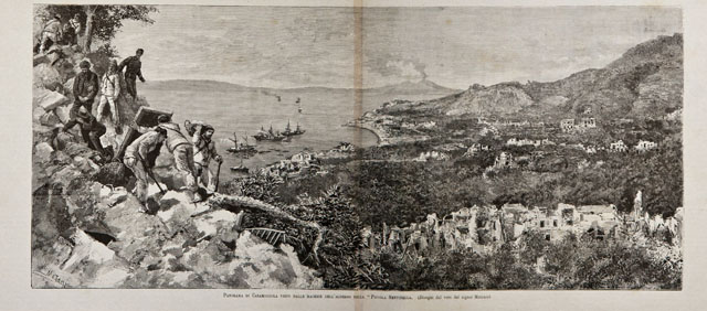 Panorama di Casamicciola visto dalle macerie dell’albergo della “Piccola Sentinella”