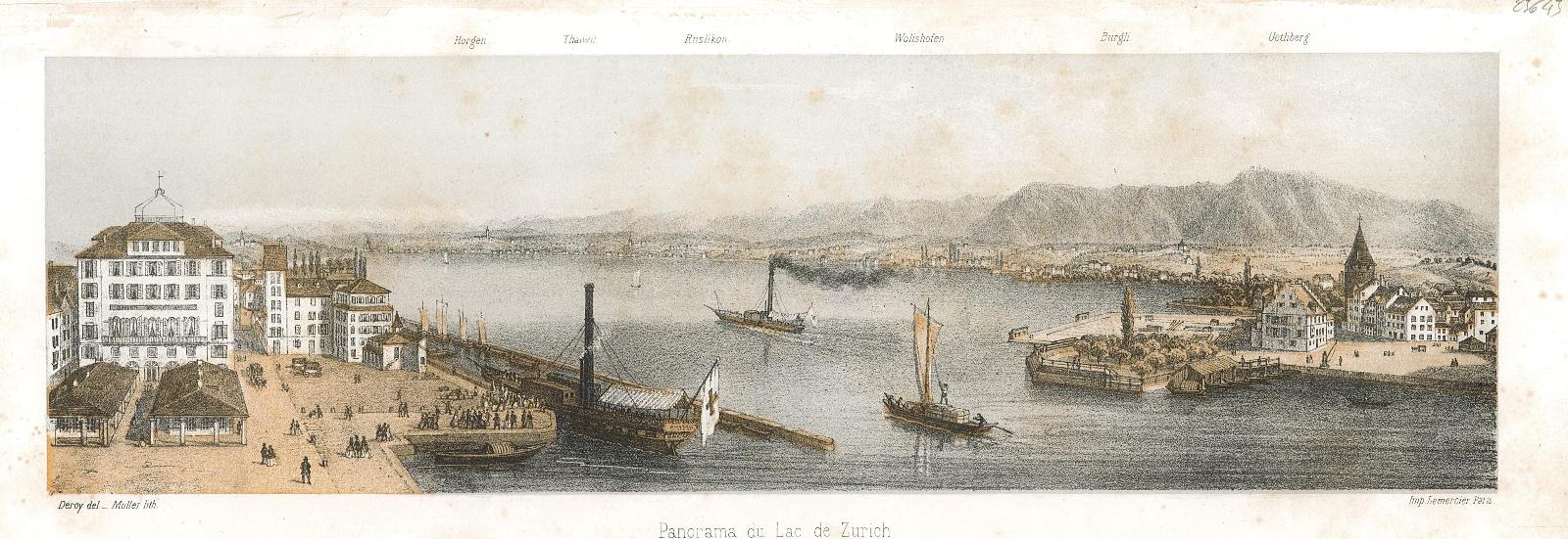 Panorama du lac de Zurich