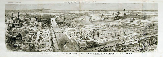 Panorama generale dell’Esposizione Universale di Parigi del 1878 - Palazzo …