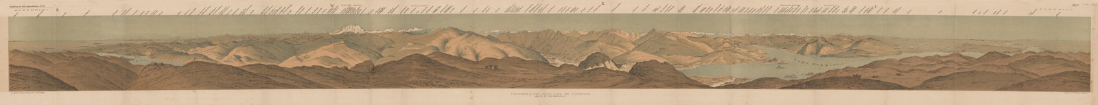 Panorama preso dalla cima del Motterone da E. F. Bossoli
