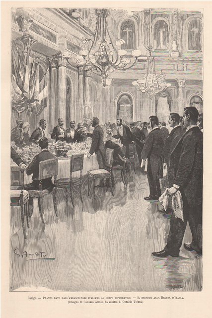 Parigi - Pranzo dato dall’ambasciatore italiano al corpo diplomatico - …