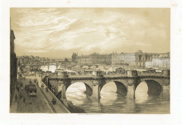 Paris Pont Neuf, le Louvre, les Tuileries