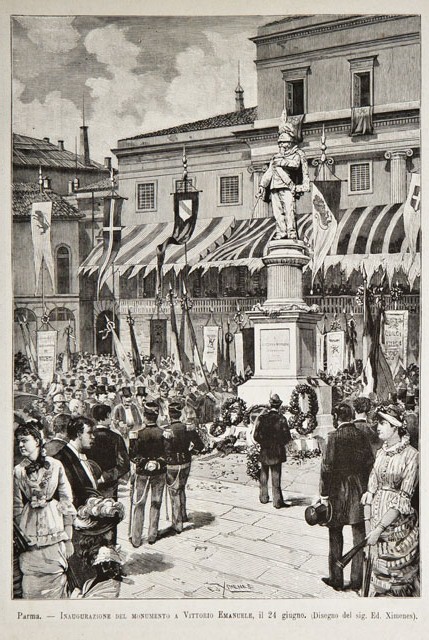 Parma / Inaugurazione del monumento a Vittorio Emanuele, il 24 …