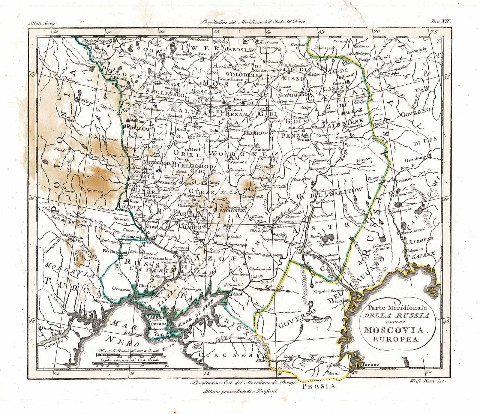 Parte meridionale della Russia ovvero Moscovia Europea